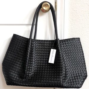 Lulu Dharma Napa Vegan Leather Tote - Black